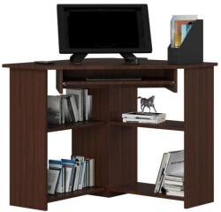 AKORD Sarok Íróasztal - Laminált - 4 Polc - Wenge Tölgy - 80x80x74 cm (MCTART-161535-AK)