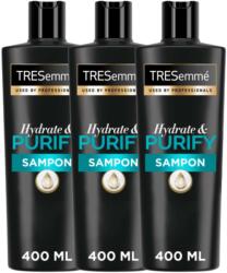 TRESemmé Hydrate & Purify Sampon zsíros hajra 3x400ml
