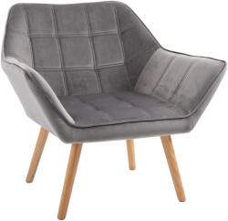 HomCom Szék, Homcom, Fa/vas, Max 120 kg, 64x62x72, 5 cm, szürke (833-799V00GY)