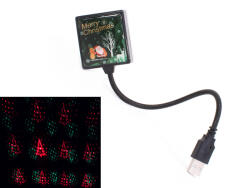 Thunder Germany XMS-16 Holografikus karácsonyi mintás lézer kivetítő, USB (Piros-Zöld)