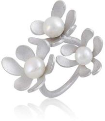  Paros Ezüst Virág Gyűrű Gyönggyel