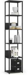 AKORD Loft Polc - Fém - 6 Polc - 40cm (REGMETCZARCZARCL400)