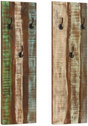 vidaXL 2 db tömör újrahasznosított fa fali fogas 36 x 3 x 110 cm (337067)