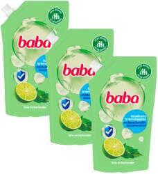 Baba antibakteriális Folyékony Szappan Utántöltő Lime 3x500ml