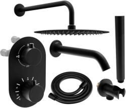 Mexen Kai DR70 Zuhanyszett - Fekete - 30 cm (5907709136496)