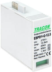 Tracon T1+T2 AC típusú túlfeszültség levezető betét 12.5 M 12, 5kA 275V (ESPD1-2-12-5M)
