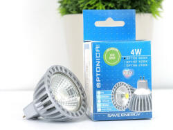OPTONICA LED lámpa Gu5.3 MR16 COB 4W 60°hideg fehér (7929)