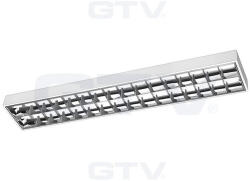 GTV Led fénycsőre szerelt tükrös-rácsos lámpatest 2x150cm falon kívüli (GTV-OS-LE150NJ-01)