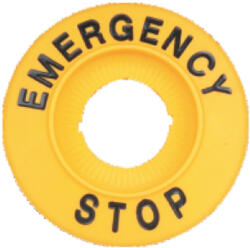TRACON EMERGENCY STOP lap, magasított d=60mm, h=8mm, ABS (NYG3-ES60H)