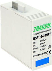 Tracon T2 AC típusú túlfeszültség levezető betét 70 NPE 70kA 275V (ESPD2-70NPE)
