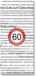  60. Születésnapi Dísztáska - Matt Fehér - 12x36 cm (PTRPP0090-3995)