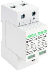 Tracon T1+T2 AC típusú túlfeszültséglevezető, cserélhető betéttel 2P 12, 5kA 275V (ESPD1-2-12-5-2P)