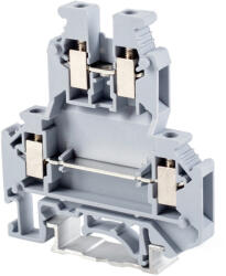 Tracon Emeletes ipari sorozatkapocs, csavaros, sínre, szürke 0, 2-4mm2, 500VAC, 32A (TSKA4-2)