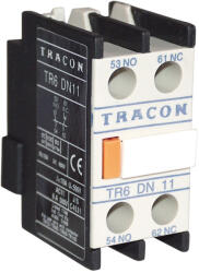 Tracon Homlokoldali segédérintkező TR1D/F és TR1E kontaktorokhoz 230V, 50Hz, 2A, 2×NC (TR6DN02)