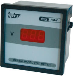 TRACON Digitális 1 fázisú váltakozó áramú voltmérő, direkt 96×96mm, 500V AC (ACVMD-96-500) - vilagitasok