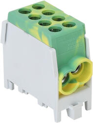 Tracon Főáramköri leágazó kapocs dupla, sínre szerelhető, zöld/sárga 2.5-25mm2 (FLECU-25-25-2ZS)