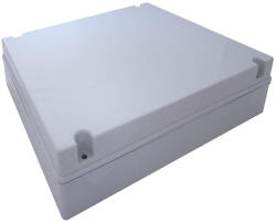 Tracon Elektronikai doboz, világos szürke, teli fedéllel 380×300×120mm, IP55 (MED383012)