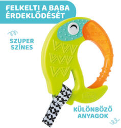 Chicco Fresh Funny hűsítő rágóka textilpánttal fogzási időszakra (CH0281603)