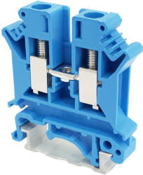 Tracon Nullavezető ipari sorozatkapocs, csavaros, sínre, kék 0, 2-6mm2, 800VAC, 57A (TSKA6-K)