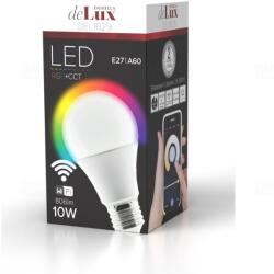 Daniella deLux LED körte E27 10W RGBW+CCT, Smart Wi-fi szabályozható fényerő 860lm-270 fok) (DEL1629)