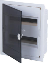 Tehnoplast Süllyesztett kiselosztó doboz, A sorozat, 24modulos, átlátszó ajtó-2soros, 338x380x92mm, IP40 (THP-U24A)