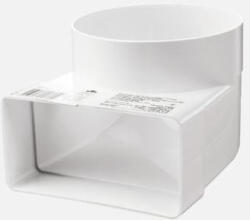 ELMARK Műanyag csatorna cső és lapos csatorna toldó elem (90°) (ventilátorhoz, elszívóhoz) (M522018)