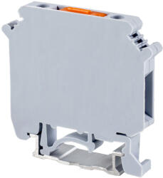 Tracon Szakaszolható ipari sorozatkapocs, csavaros, sínre, szürke 0, 2-4mm2, 800VAC, 16A (TSKA4LEV)