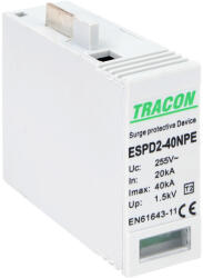 Tracon T2 AC típusú túlfeszültség levezető betét 40 NPE 40kA 275V (ESPD2-40NPE)