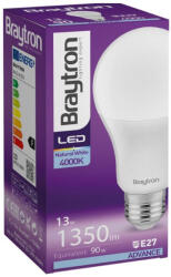 BRAYTRON Led lámpa körte E-27 13W A65 természetes fehér 1350lm Braytron (BA13-01321)