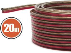 MNC Vezeték LED szalaghoz, piros/fekete (2x 0, 5 mm2) 20 méter (NX20026x20)