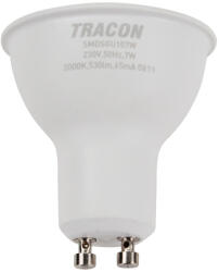TRACON Műanyag házas SMD LED spot fényforrás SAMSUNG chippel GU10, 7W, 3000K (SMDSGU107W)