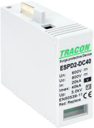 Tracon T2 DC típusú V túlfeszültség levezető betét 600V (ESPD2-DC40-600V)