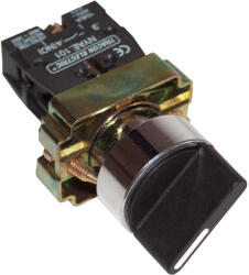 TRACON Tokozott karos kapcsoló, fémalap, kétállású 1×NC+1×NO, 3A/230V AC, IP44 (KBD25STT)
