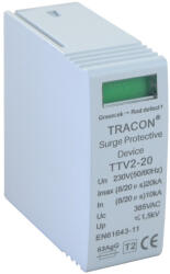 Tracon DC túlfszültség levezető betét 1000 VDC, 20/40 kA (8/20s) 2P (TTV2-40-DC-1000-M)