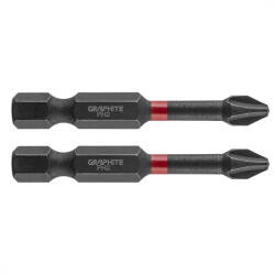 GRAPHITE torziós ütvecsavarozó bit PH2x50 mm, 2 részes (56H519)