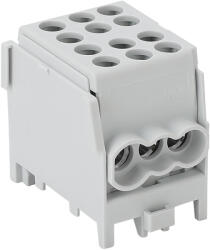Tracon Főáramköri leágazó kapocs tripla, sínre szerelhető, szürke 2.5-25mm2 (FLECU-25-16-3)