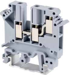 Tracon Háromkapcsos ipari sorozatkapocs, csavaros, sínre, szürke 0, 2-4mm2, 500VAC, 32A (TSKA4-3)