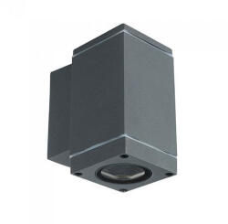 V-TAC Greylight Simple-1 oldalfali lámpatest, GU10, sötétszürke (23668)