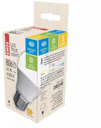 EMOS LED izzó True Light A60 / E27 / 7, 2 W (60 W) / 806 lm / (CRI)Ra >94 / természetes fehér (ZQ5145)