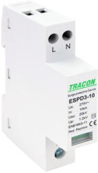 Tracon T3 AC típusú túlfeszültség levezető, egybeépített 2P 10kA 275V (ESPD3-10-2P)