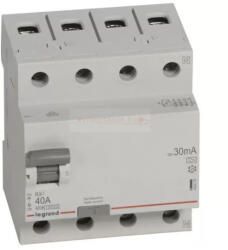 Legrand Áram-védőkapcsoló (Fi-relé) analóg 3P+N 40A 30mA A-típus 10kA RX3 LEGRAND (LEGR402075)