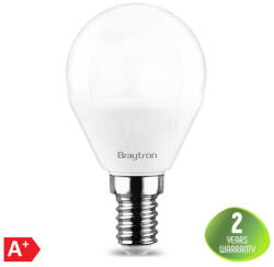 BRAYTRON Led lámpa gömb 5W P45 E14 természetes fehér Braytron (BA11-00511)