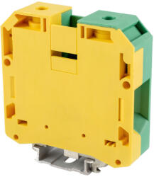 Tracon Védővezető ipari sorozatkapocs, csavaros, sínre, zöld/sárga 16-50mm2, 150A (TSKA50JD)