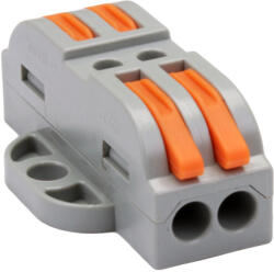Tracon Csavar nélküli vezetékösszekötő, toldó, nyitható 0, 5-4mm2, 32A, 400VAC 2P (OVOFT22)