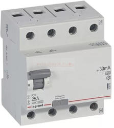 Legrand Áram-védőkapcsoló (Fi-relé) analóg 3P+N 25A 30mA A-típus 10kA RX3 LEGRAND (LEGR402074)