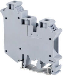 Tracon Háromkapcsos ipari sorozatkapocs, csavaros, sínre, szürke 800V 76A 0.5-16 mm2 (TSKA10-3)
