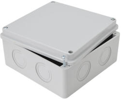 Tracon Elektronikai doboz, világos szürke, teli fedéllel 150×150×70mm, IP55 (MED15157)