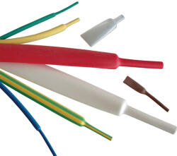 TRACON Zsugorcső, vékonyfalú, 2: 1 zsugorodás 1, 6/0, 8mm, sárga (ZS016S)