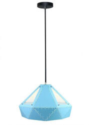 V-TAC Pastel Diamond modern csillár (E27)- 1 égős- világos pasztell kék prizmával (16630)