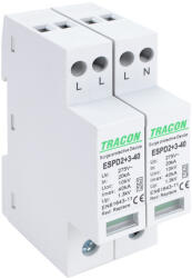 Tracon T2+T3 AC típusú túlfeszültség levezető, egybeépített 4P 40kA 275V (ESPD2-3-40-4P)